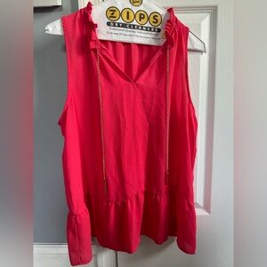 Michael Kors Red Sleeveless Tank Top